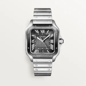 CARTIER STAINLESS STEEL GREY DIAL “SANTOS DE CARTIER"